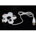 Fashionable white USB 2.0 Flower Shape 4 Port USB Hub